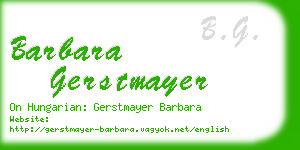 barbara gerstmayer business card